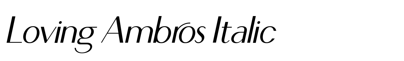 Loving Ambros Italic